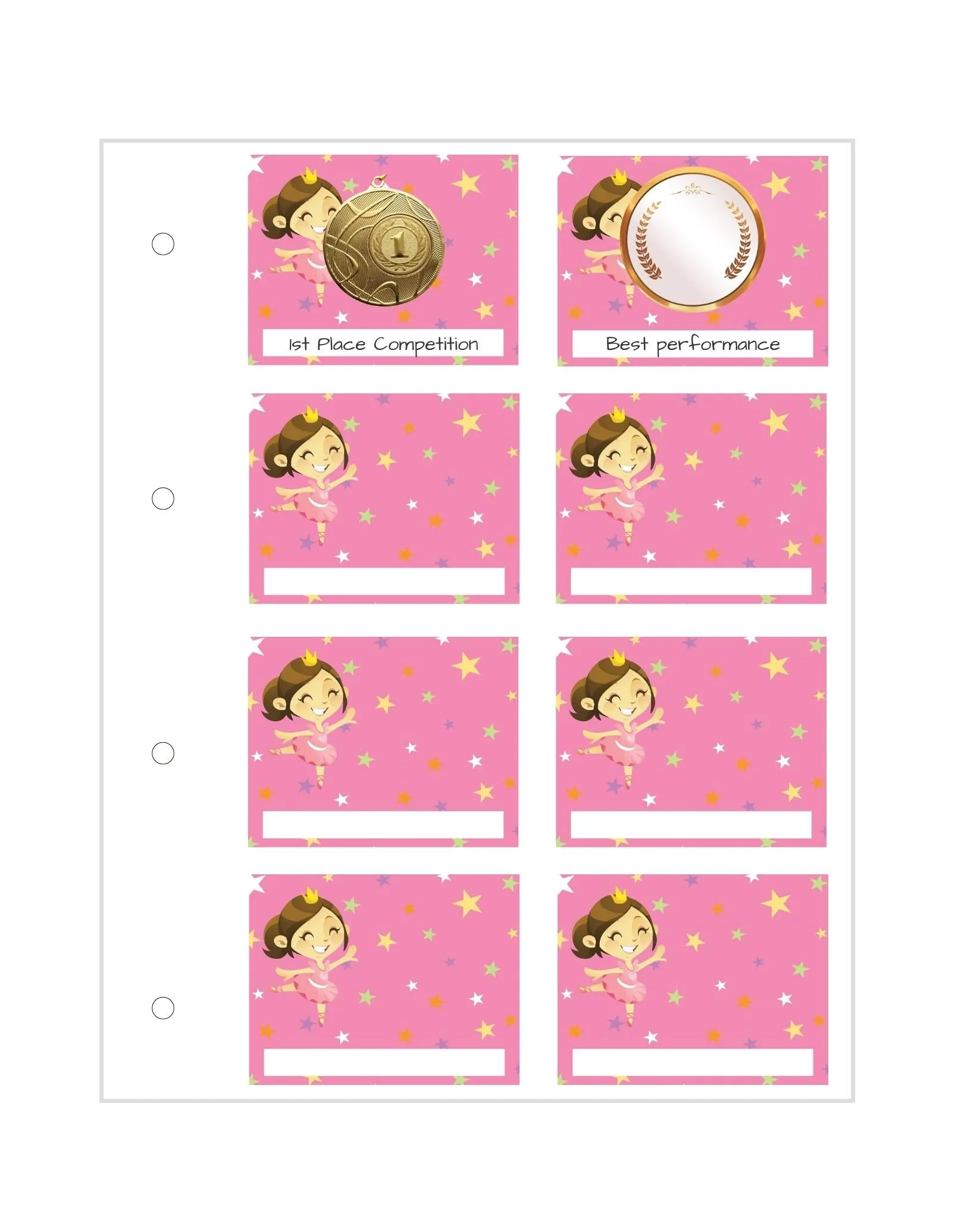 Medal, Badge & Certificate Case - Pink/Dance