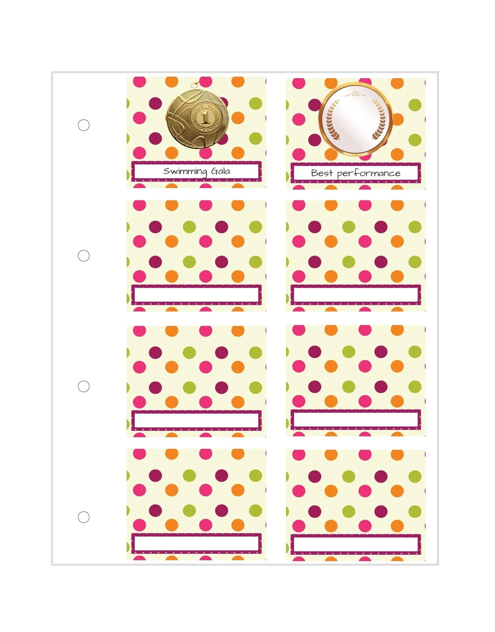 Medal, Badge & Certificate Case - Spotty