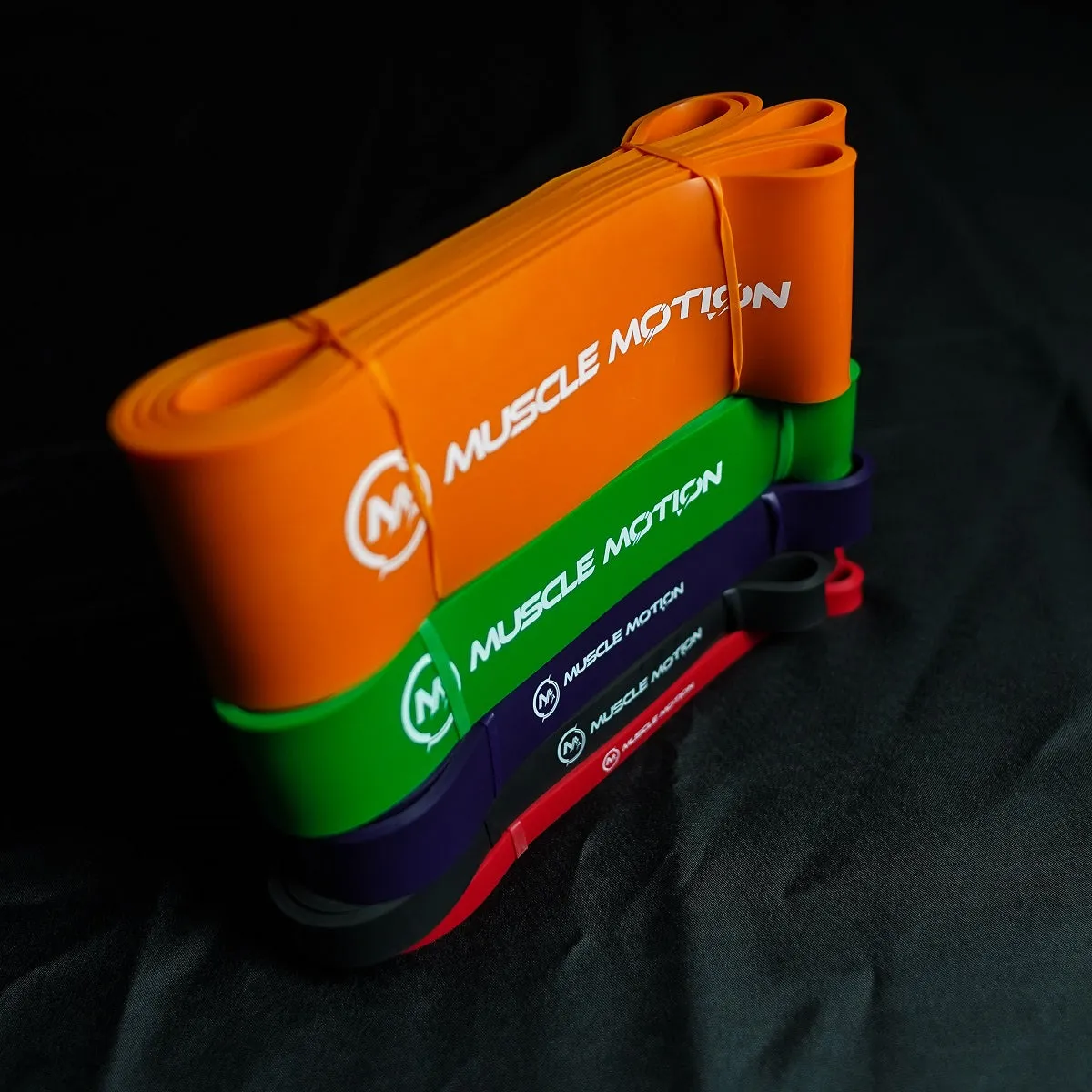Muscle Motion Power Bands Resistance Bands (Red/Black/Purple/Green/Red/Orange)