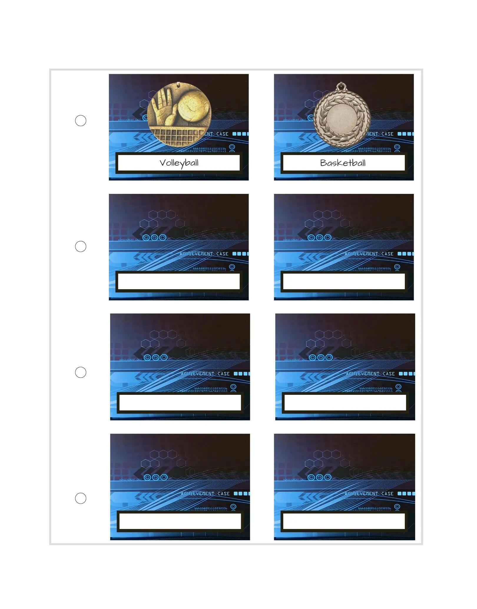 My Proud Moments Extra Page - Medal Holder