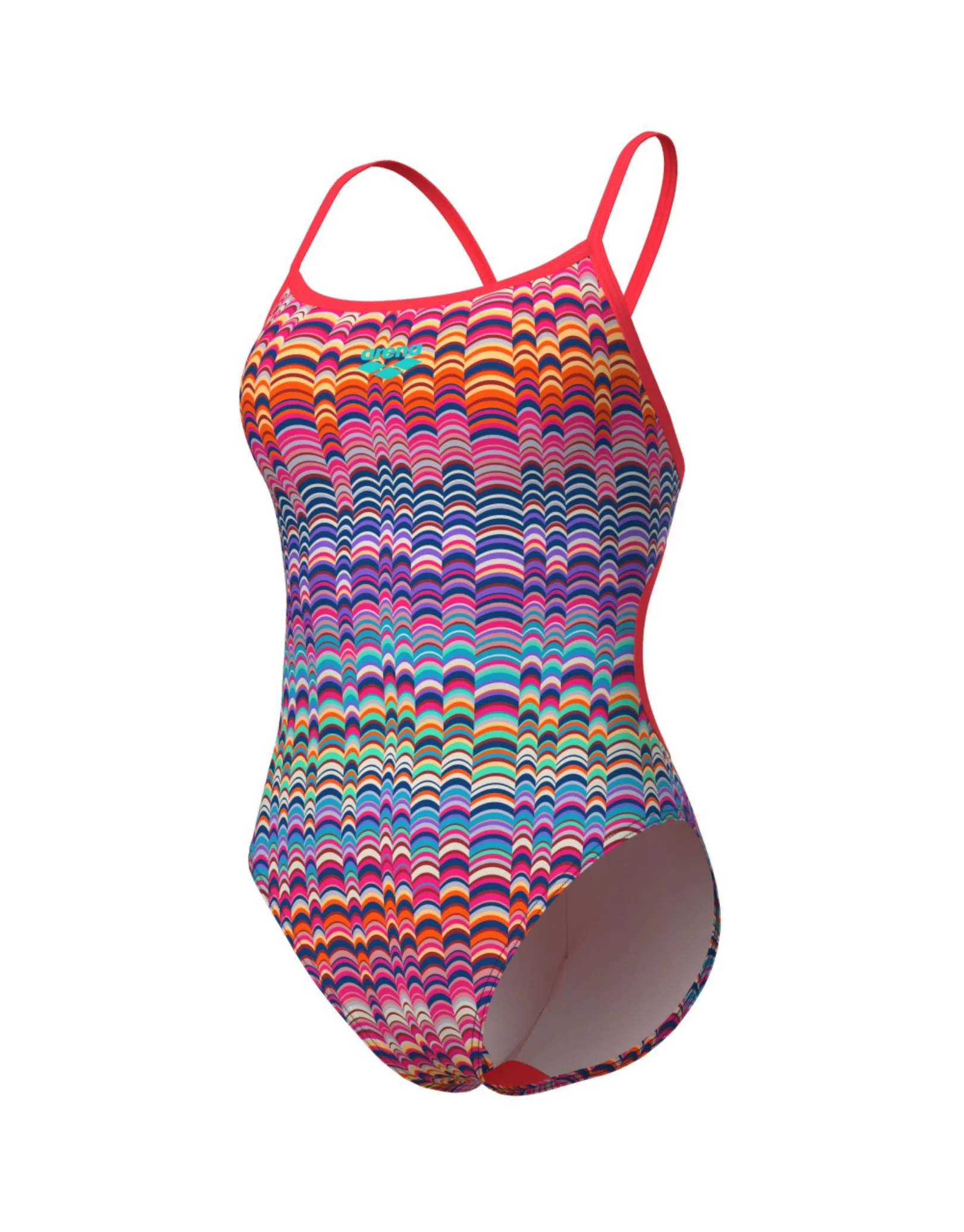 Ondulation Lace Back Swimsuit - Violet/Coral