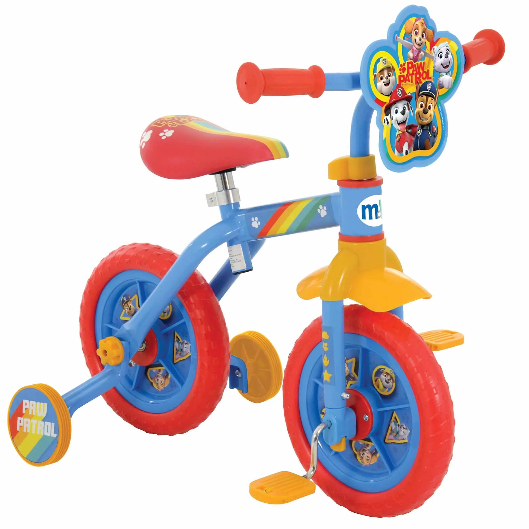 Paw Patrol 2-in-1 10" Wheel Size Training Bike