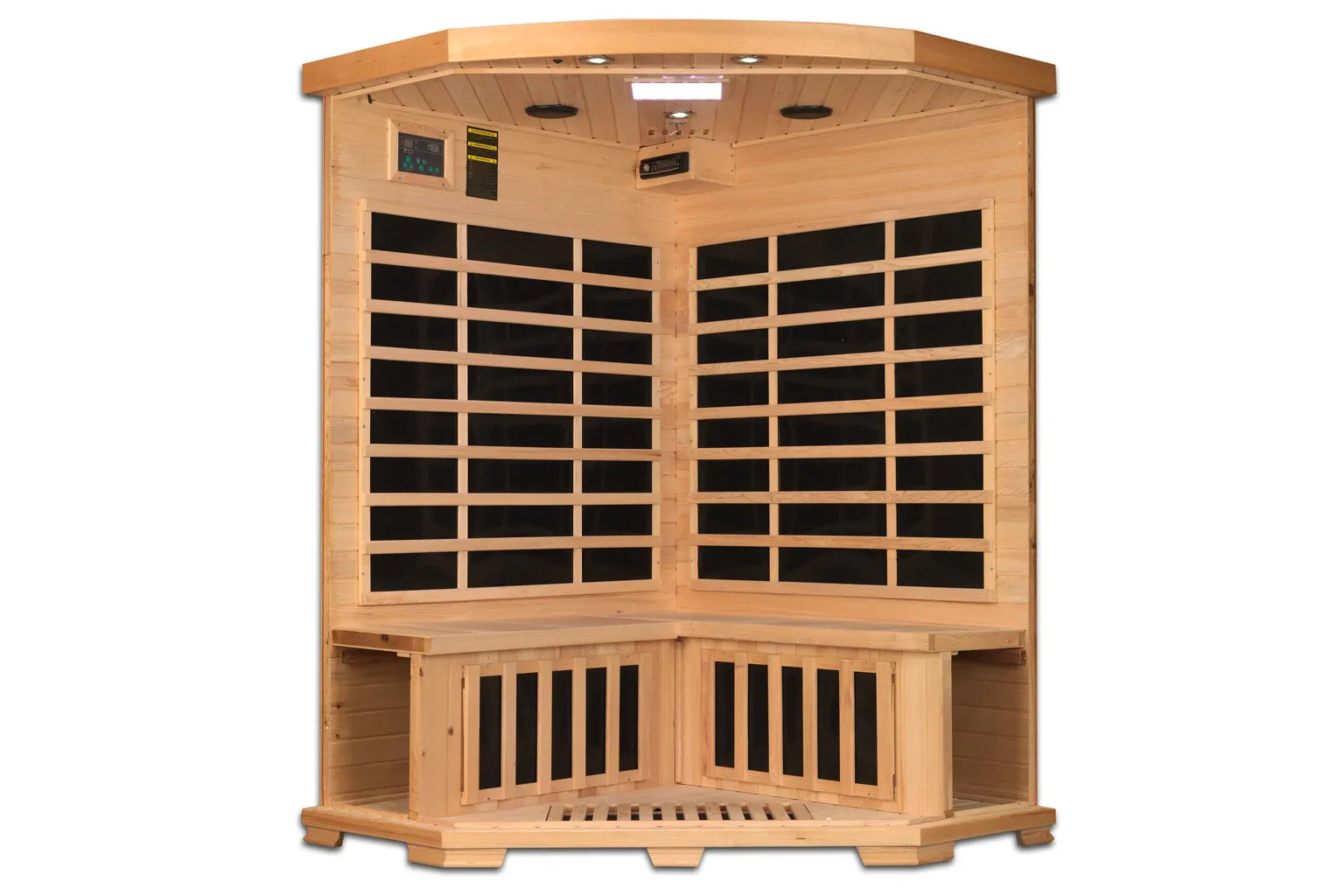 Pro 6 "Rebecca" 3-Person Corner Near Zero EMF Far Infrared Sauna (2025 Edition)