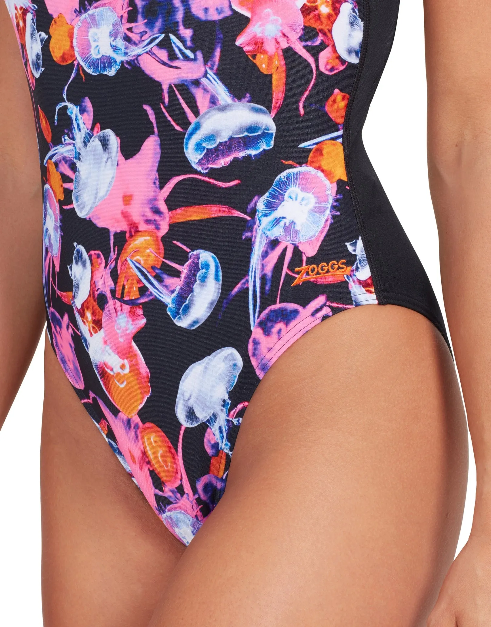 Sea Flowers Actionback Swimsuit - Black/Multi