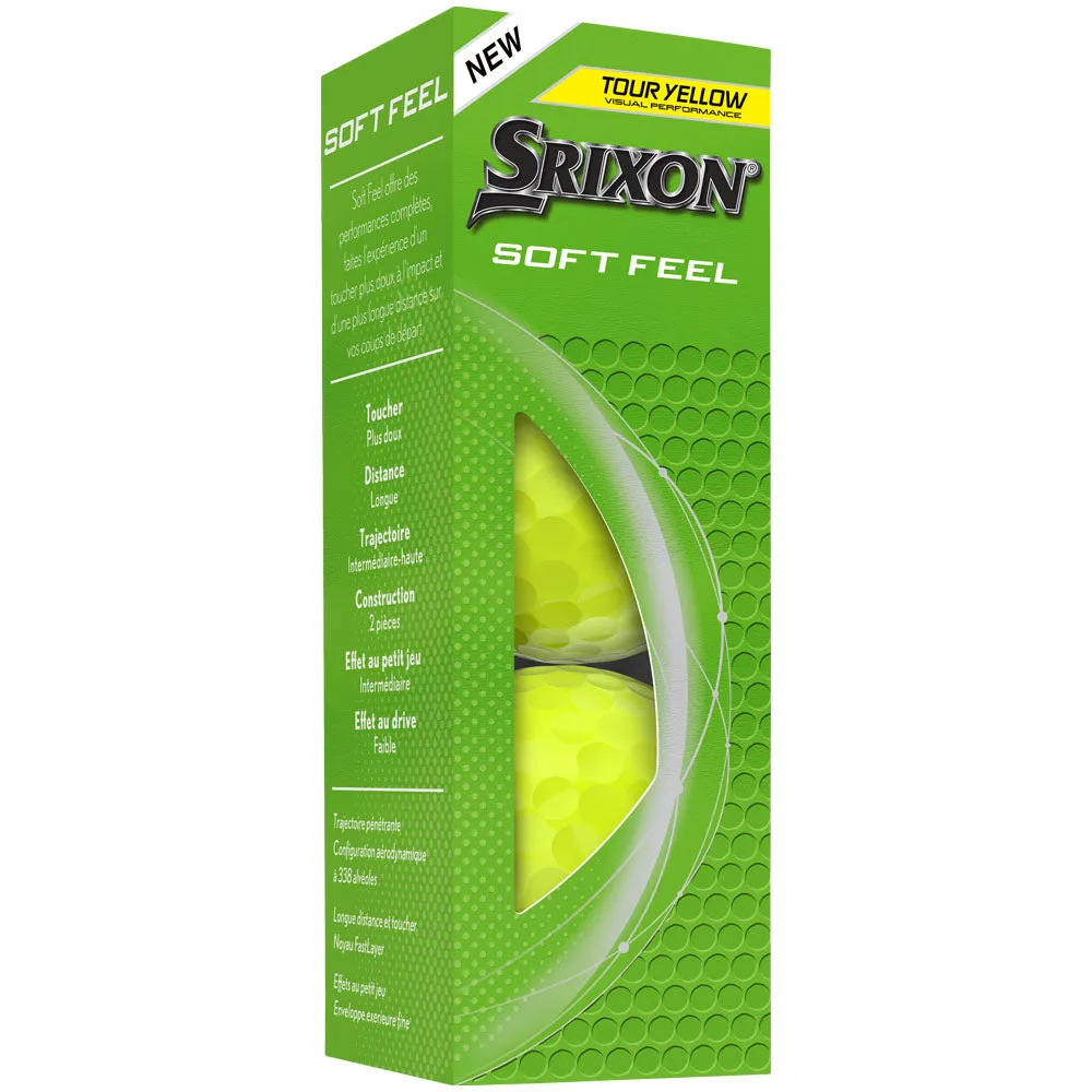 Srixon Soft Feel Golf Balls - Yellow - 12 Pack