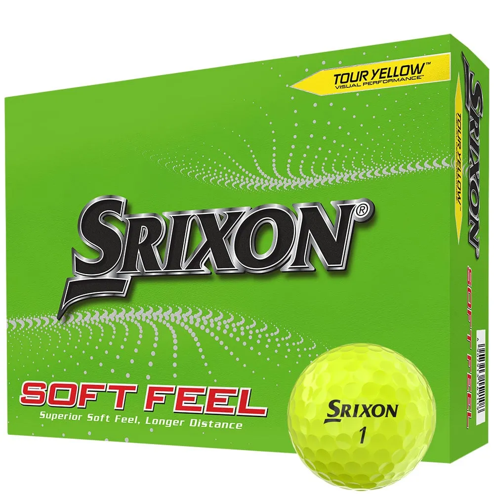 Srixon Soft Feel Golf Balls - Yellow - Double Dozen