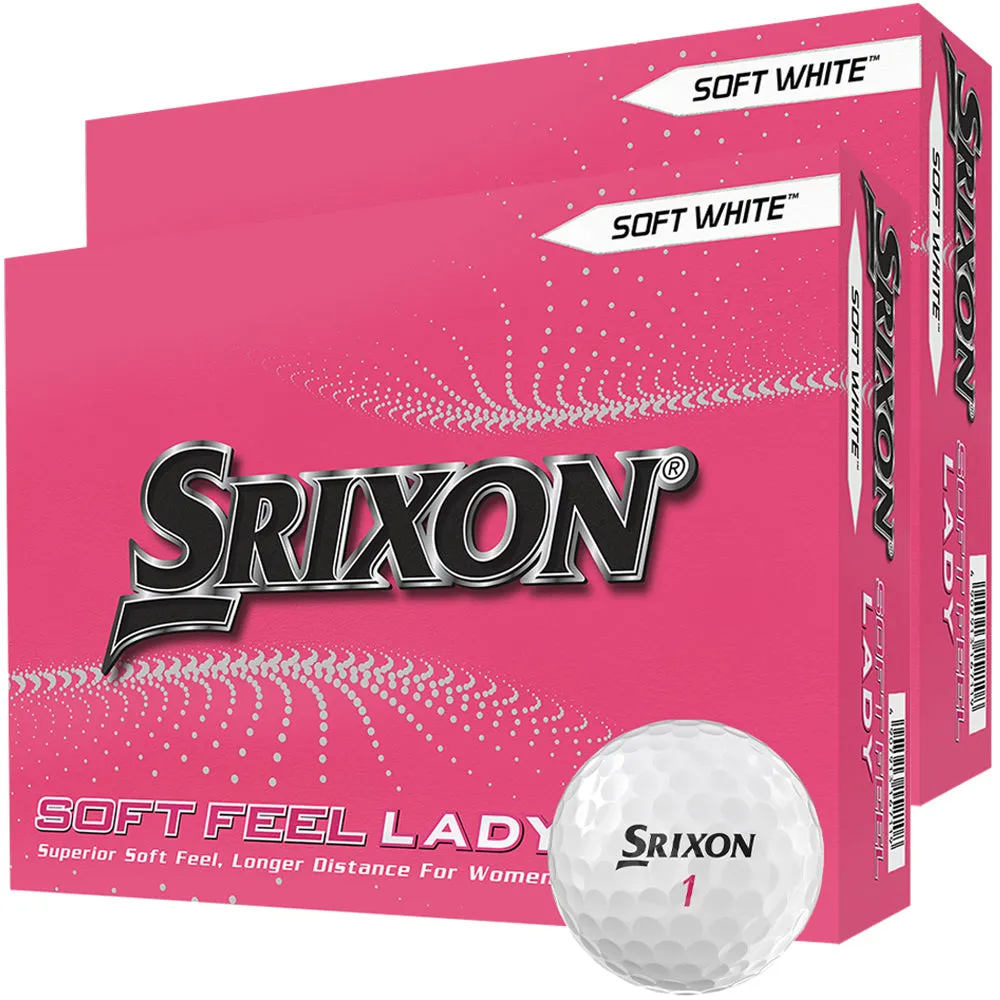 Srixon Soft Feel Lady Golf Balls - Soft White - Festive Double Dozen