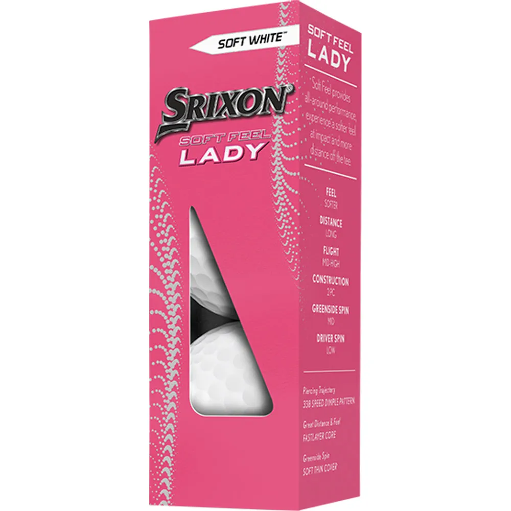 Srixon Soft Feel Lady Golf Balls - Soft White - Festive Double Dozen