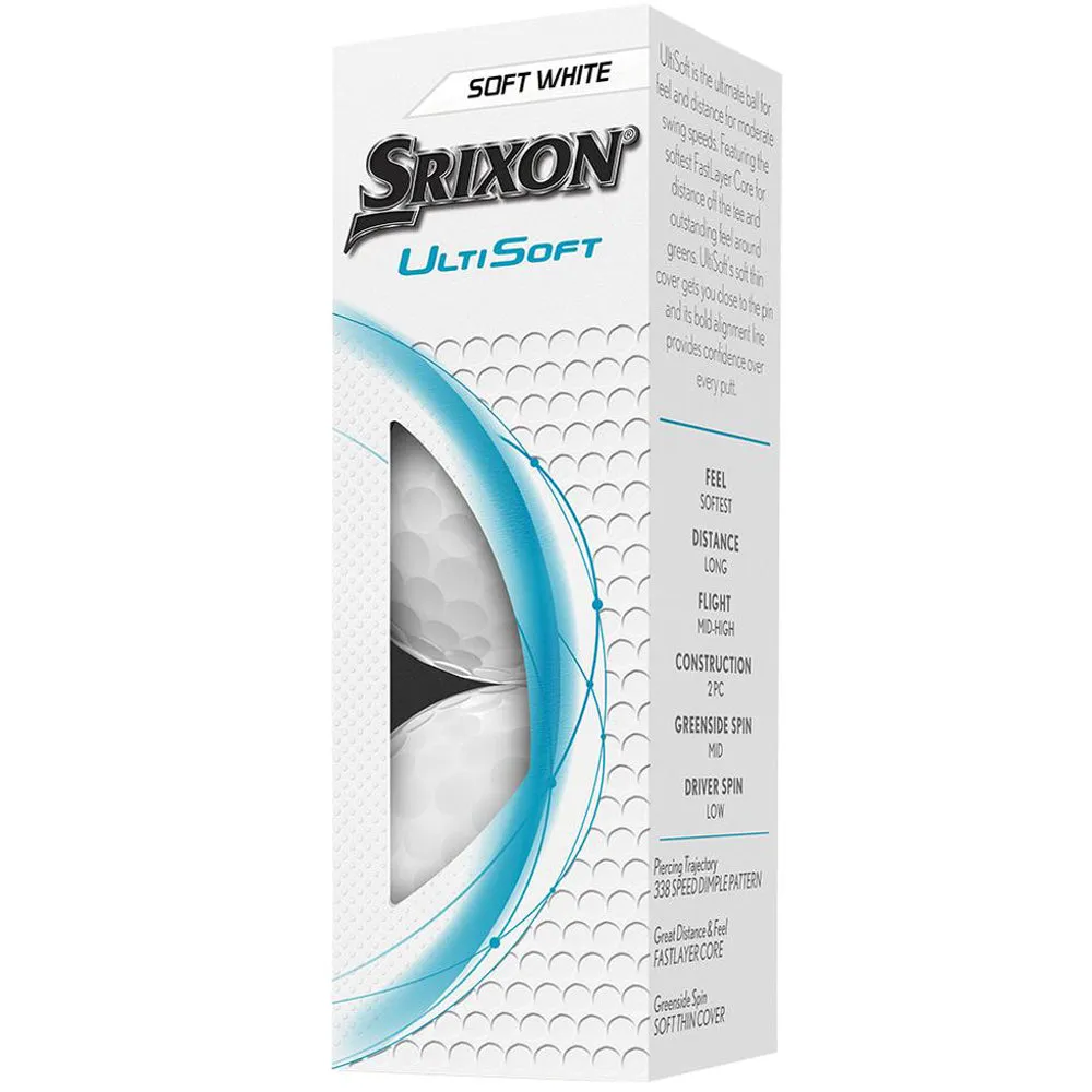 Srixon UltiSoft Golf Balls White - 12 Pack