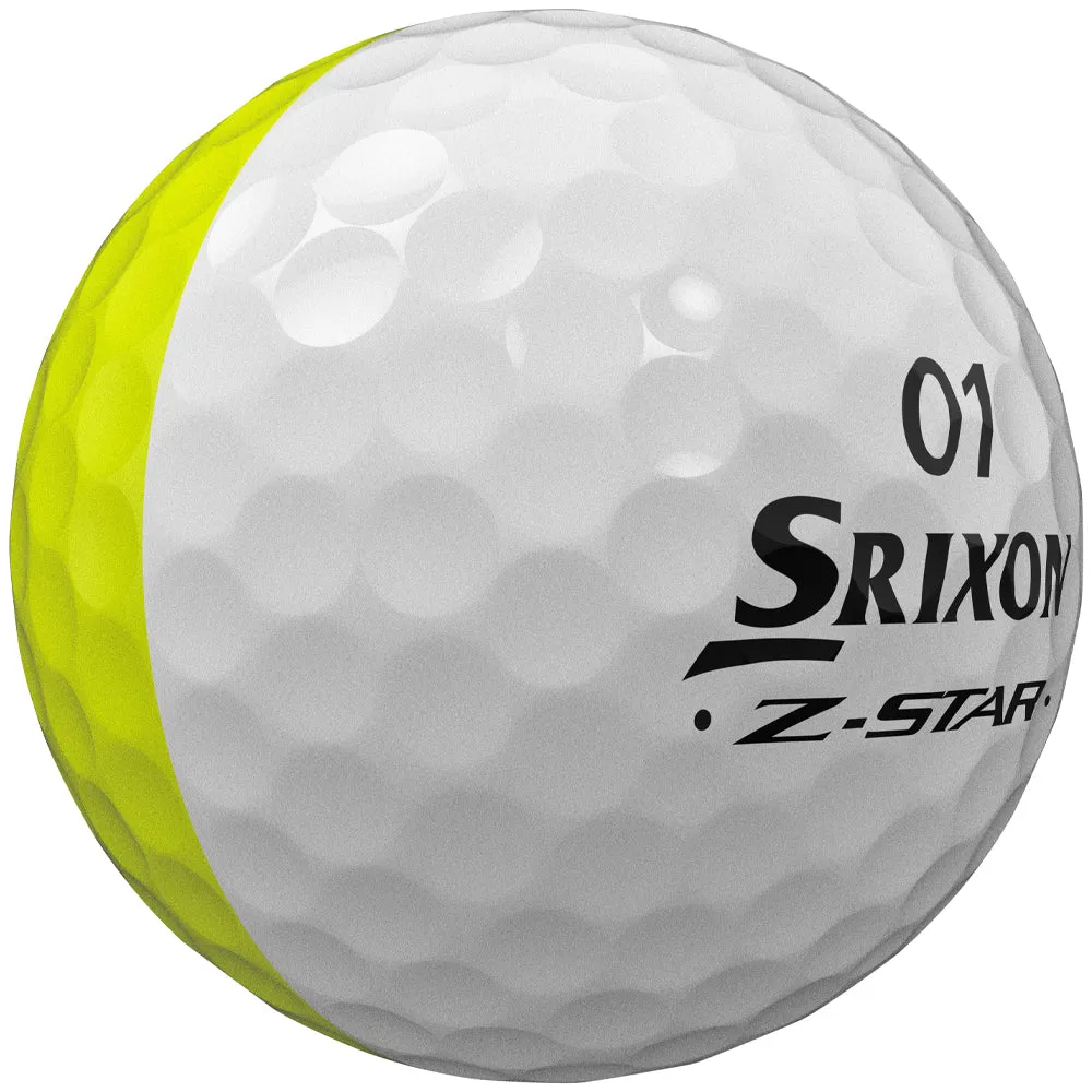 Srixon Z-Star Divide Golf Balls - White/Yellow - Double Dozen