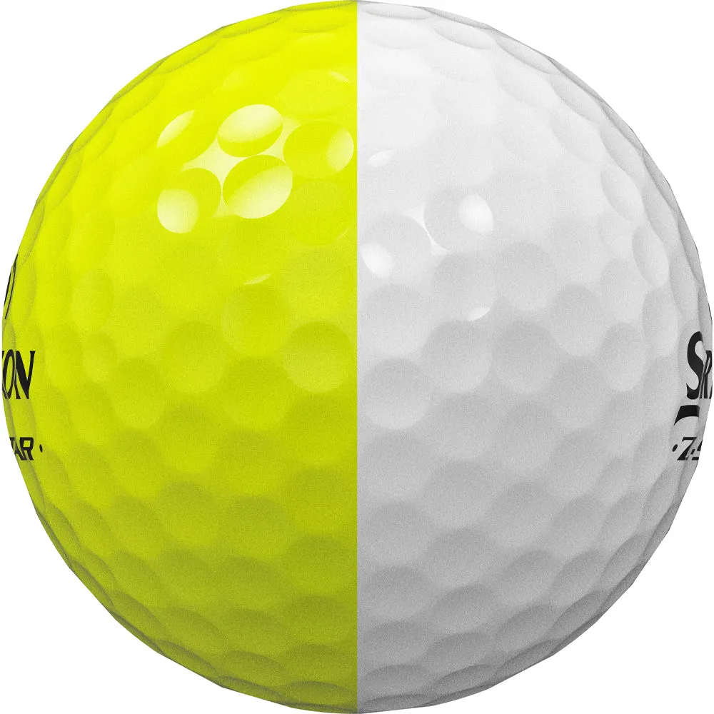 Srixon Z-Star Divide Golf Balls - White/Yellow - Double Dozen