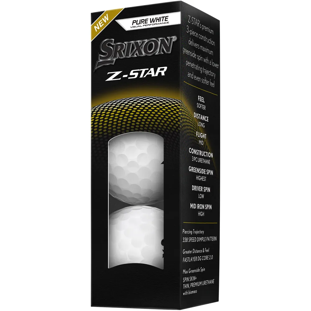 Srixon Z-Star Golf Balls - White - 12 Pack