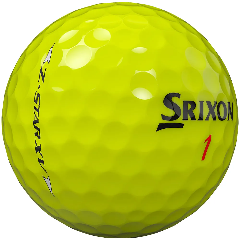 Srixon Z-Star XV Golf Balls - Yellow - 12 Pack