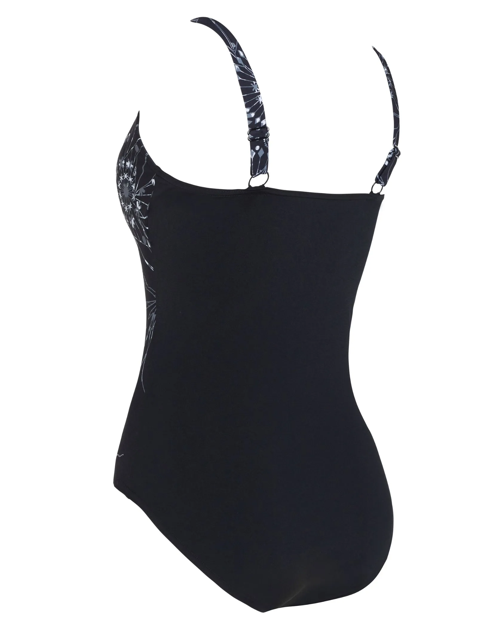Stellar Adjustable Classicback Swimsuit - Black/White