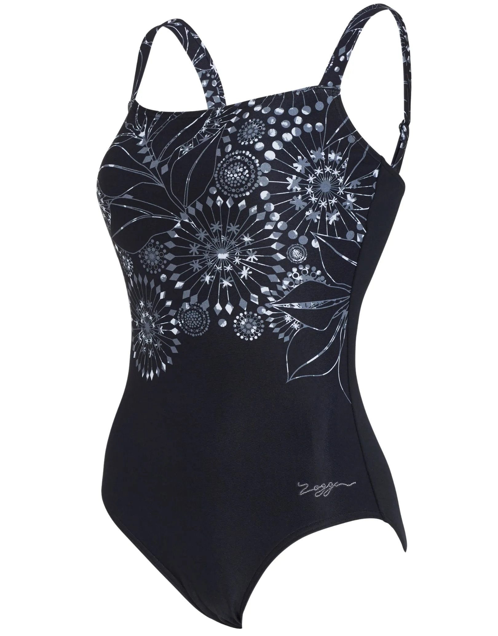 Stellar Adjustable Classicback Swimsuit - Black/White