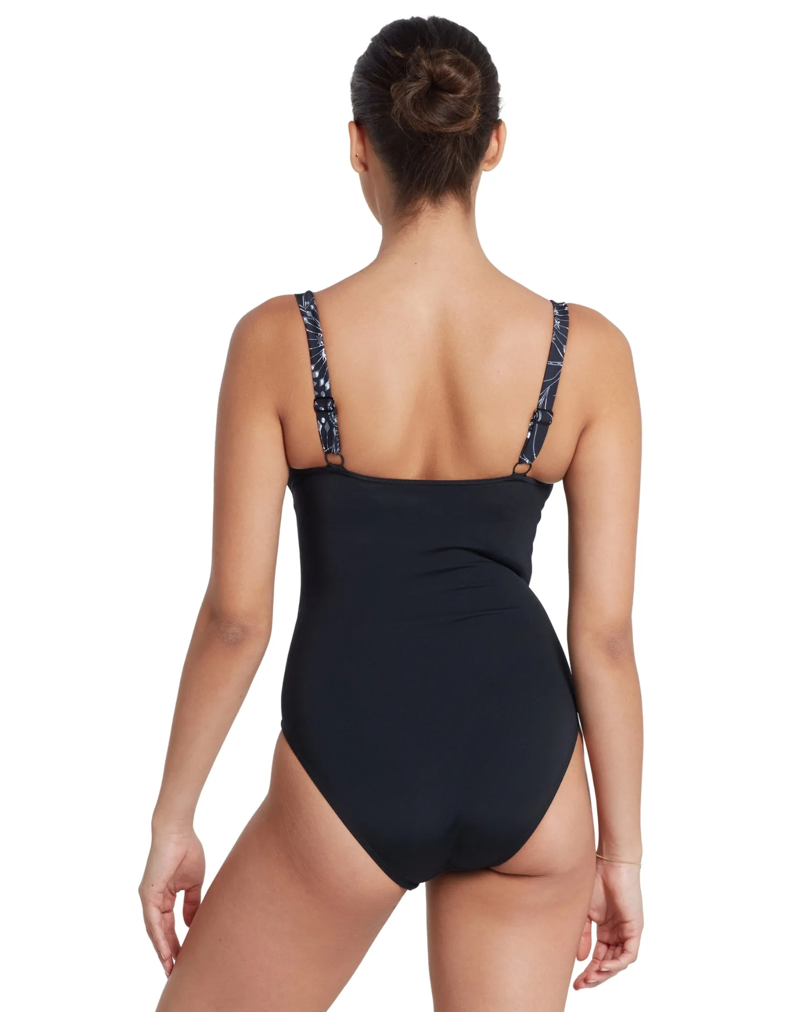 Stellar Adjustable Classicback Swimsuit - Black/White