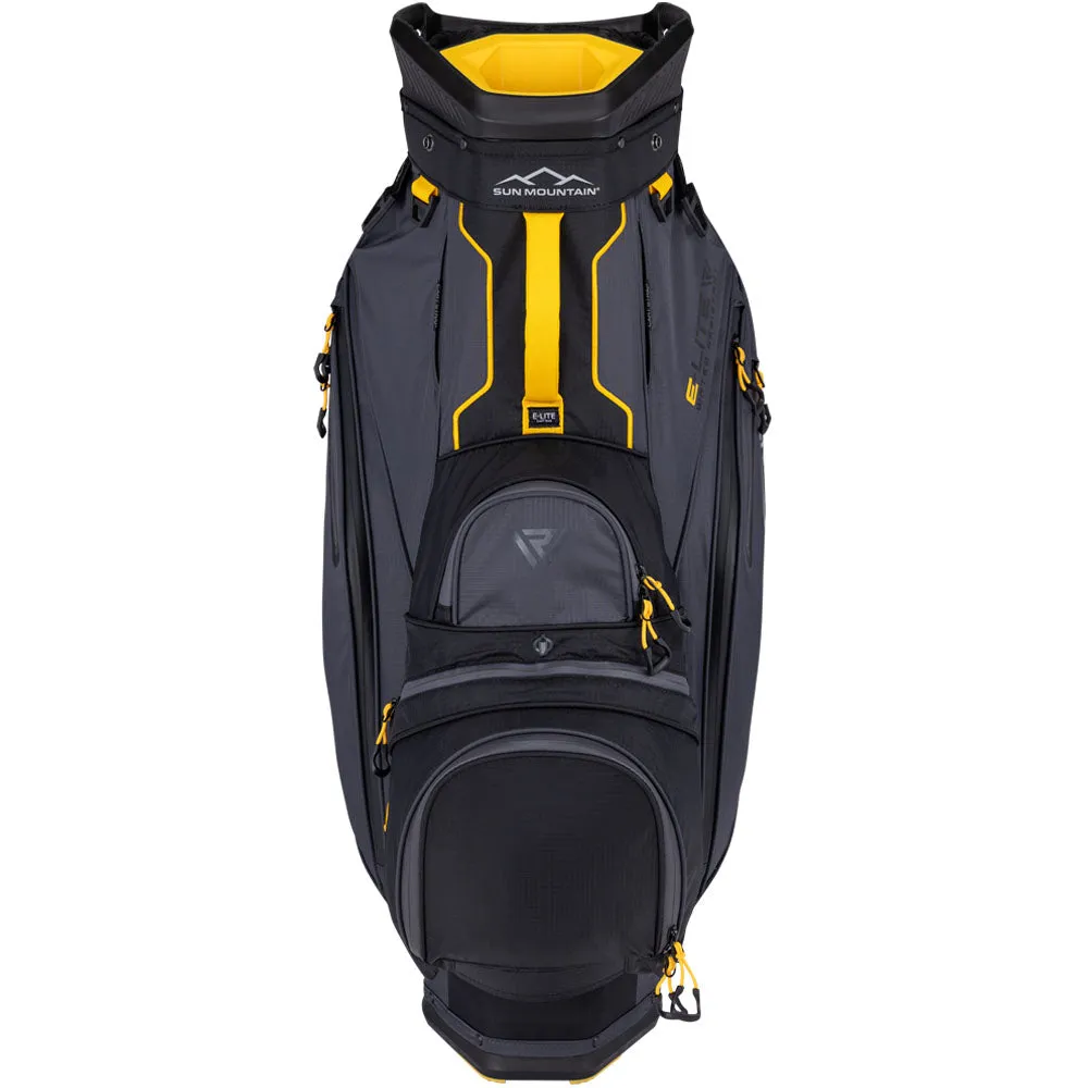 Sun Mountain E-Lite Cart Bag - Black/Steel/Gold