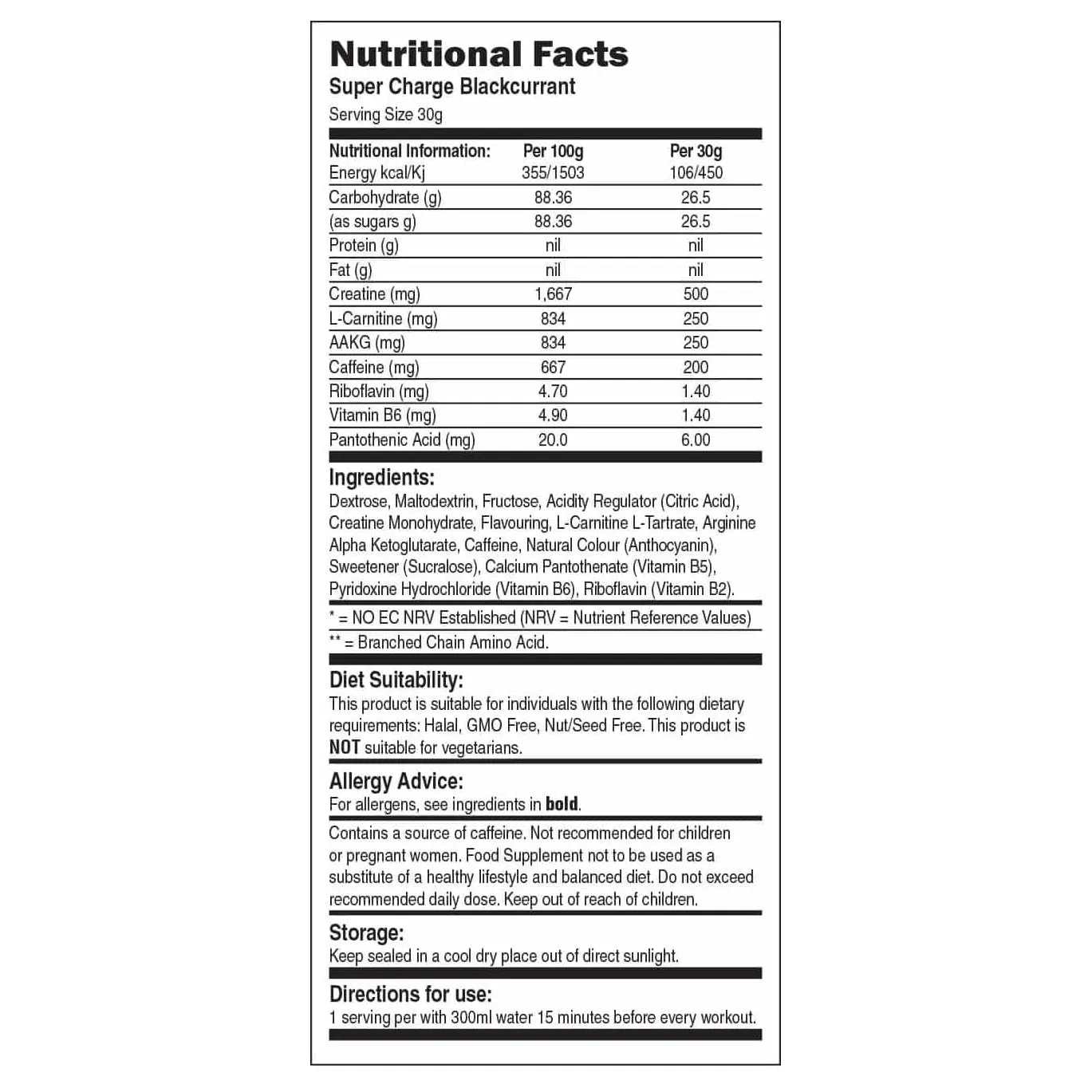 Super 7 Super Charge Pre-Workout Powder