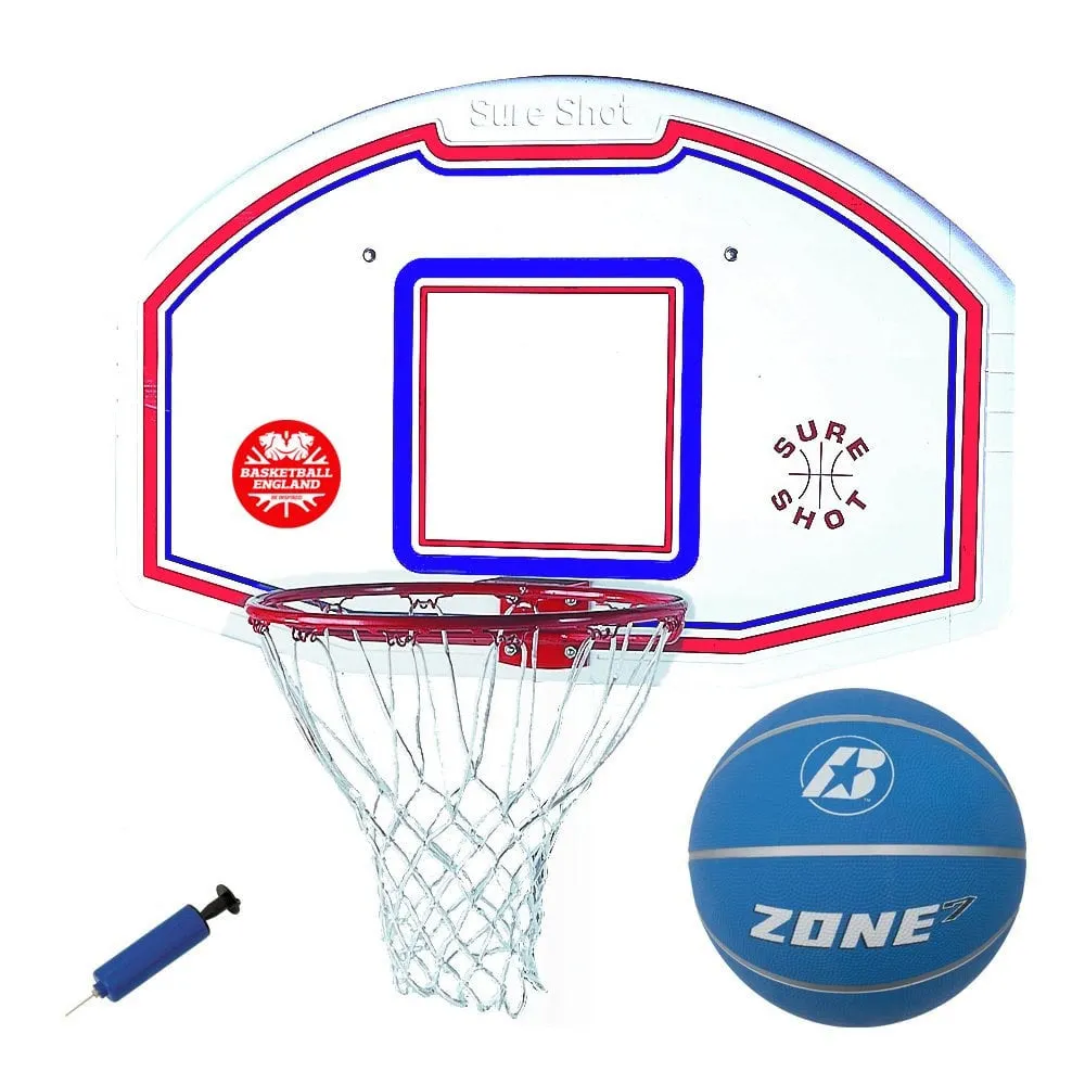 Sure Shot 506 44in Basketball Backboard and 203e Ring Set