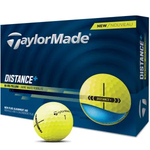 TaylorMade Distance  Golf Balls - Yellow - 12 Pack