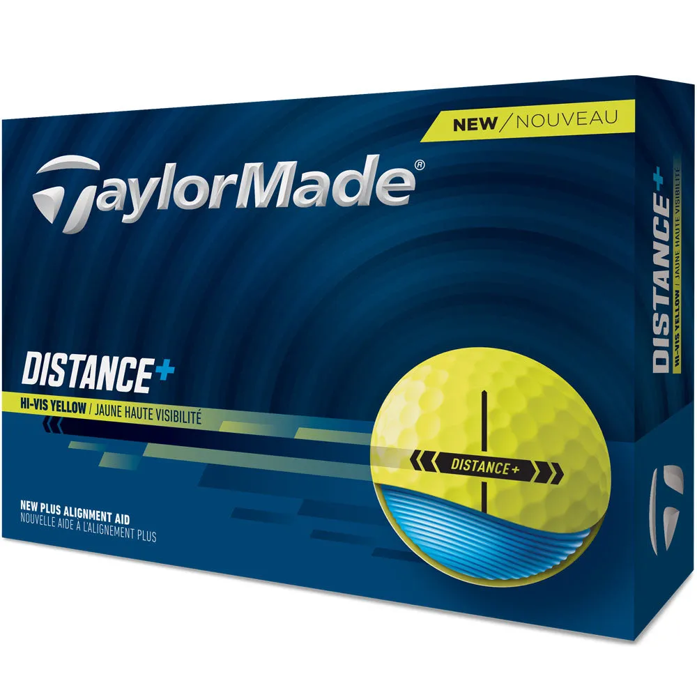 TaylorMade Distance  Golf Balls - Yellow - 12 Pack