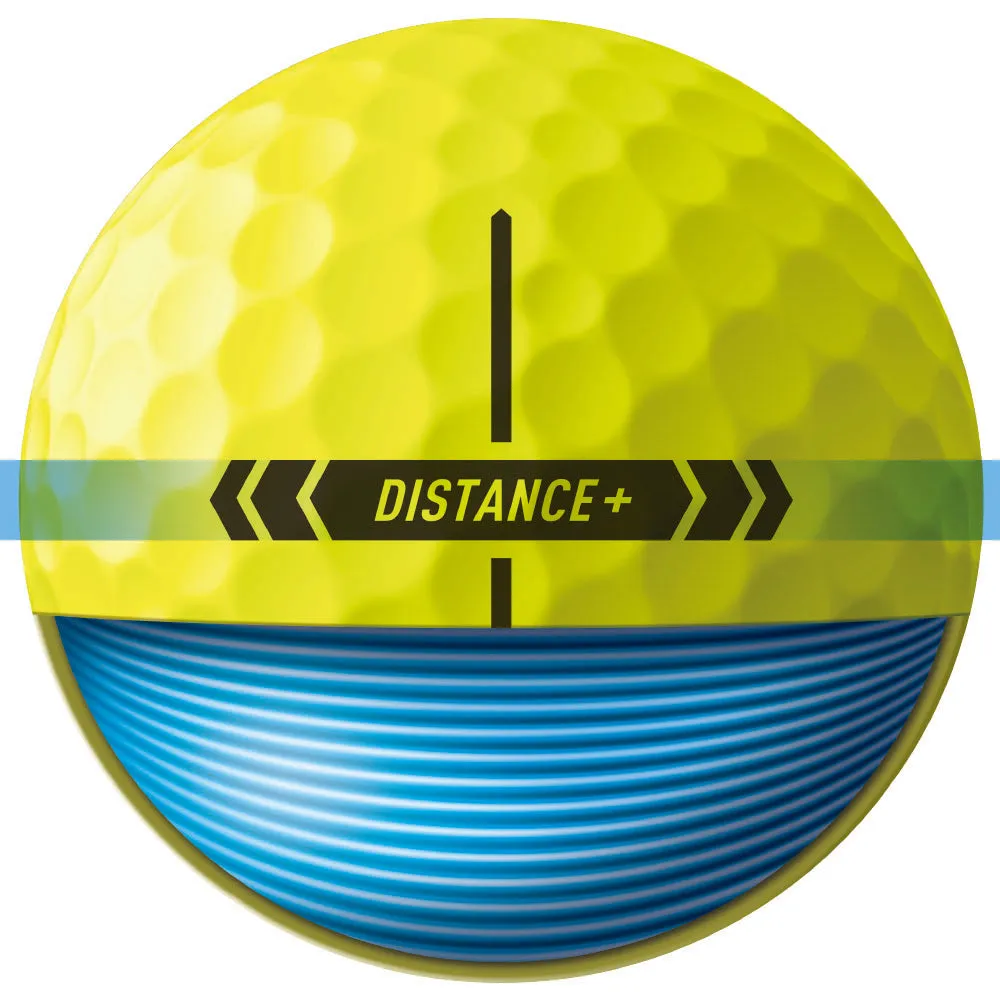 TaylorMade Distance  Golf Balls - Yellow - 12 Pack