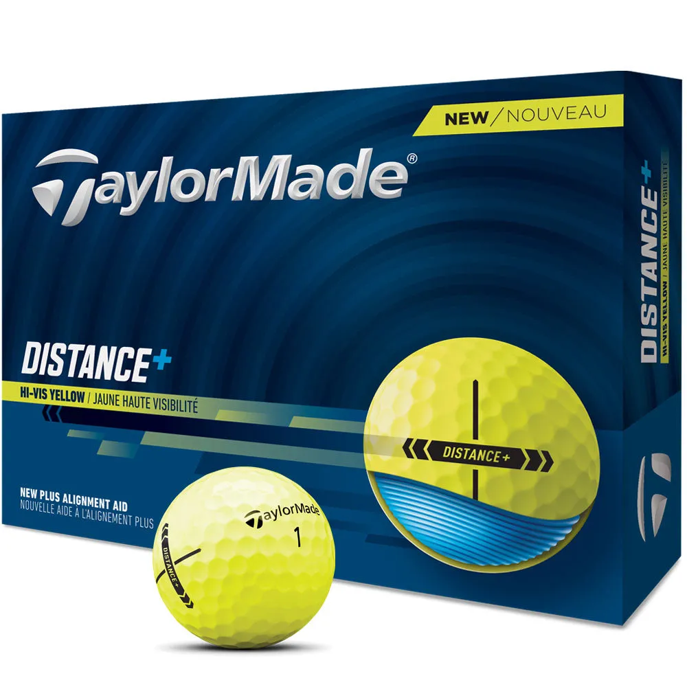 TaylorMade Distance  Golf Balls - Yellow - 12 Pack