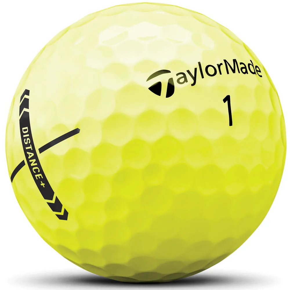 TaylorMade Distance  Golf Balls - Yellow - 12 Pack