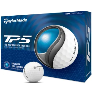 TaylorMade TP5 Golf Balls - White - 12 Pack Personalised Text