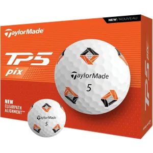 TaylorMade TP5 Pix 3.0 Golf Balls - White - 12 Pack