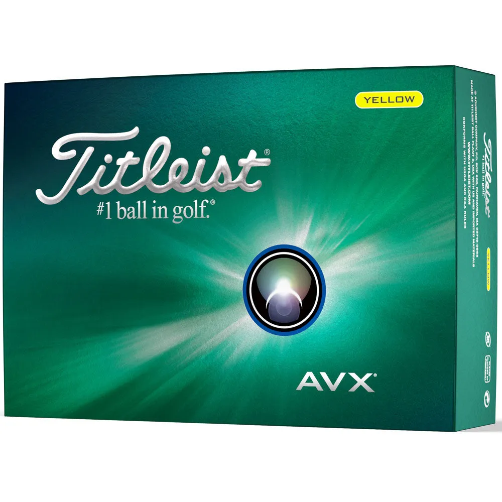 Titleist AVX Golf Balls - Yellow - 12 Pack