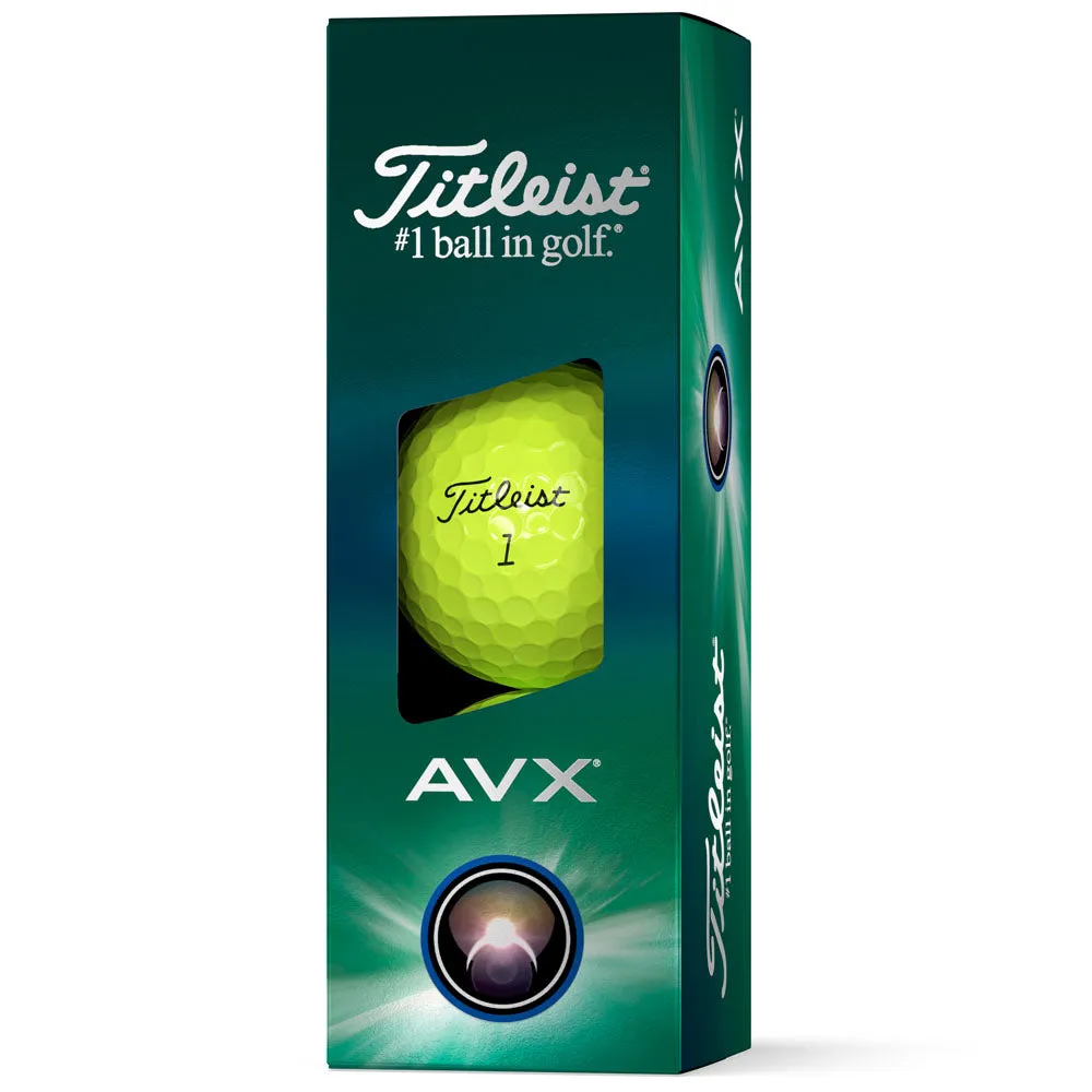 Titleist AVX Golf Balls - Yellow - 12 Pack