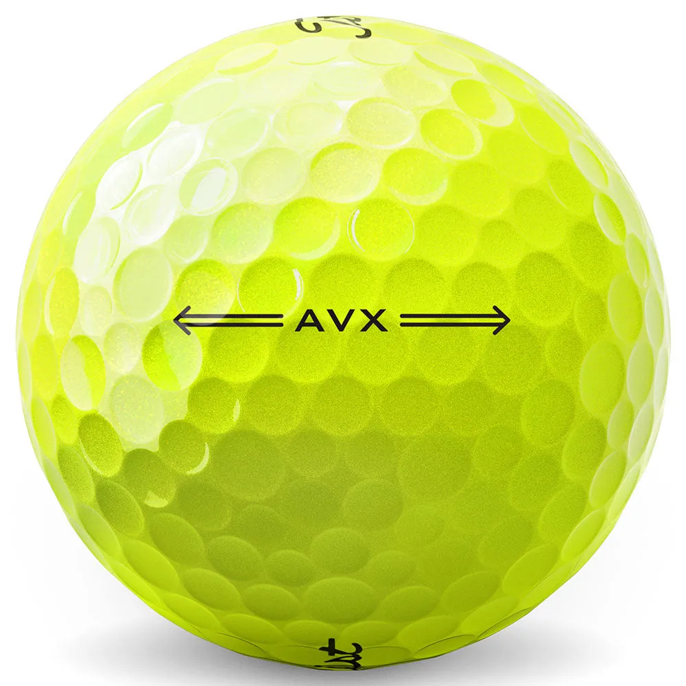 Titleist AVX Golf Balls - Yellow - 3-Ball Sleeve