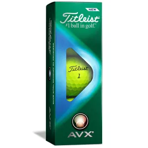 Titleist AVX Golf Balls - Yellow - 3-Ball Sleeve