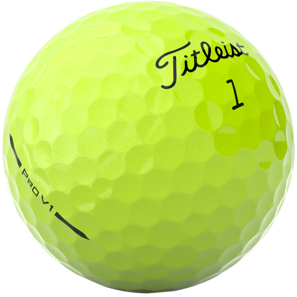 Titleist Pro V1 Golf Balls - Yellow - 12 Pack