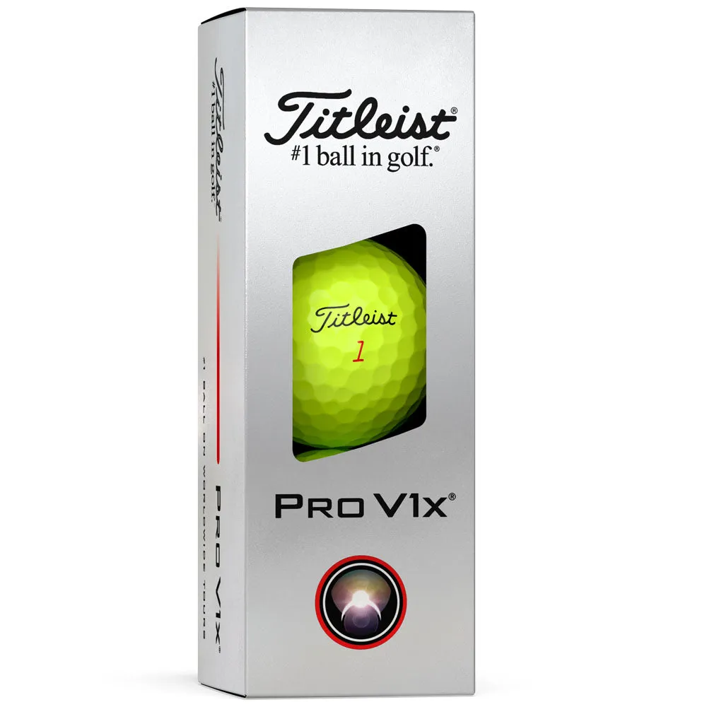 Titleist Pro V1x Golf Balls - Yellow - 12 Pack