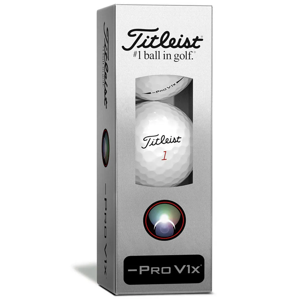 Titleist Pro V1x Left Dash Golf Balls - White - 12 Pack