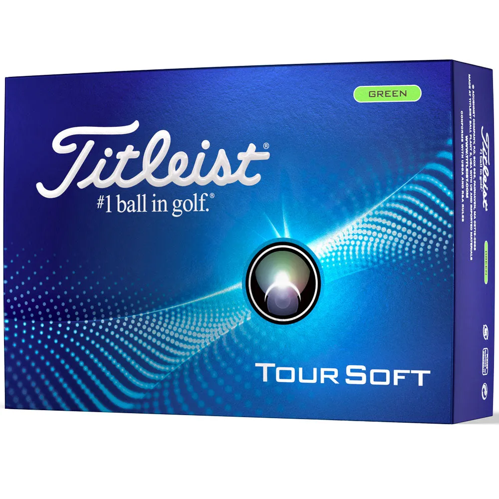 Titleist Tour Soft Golf Balls - Green - Double Dozen
