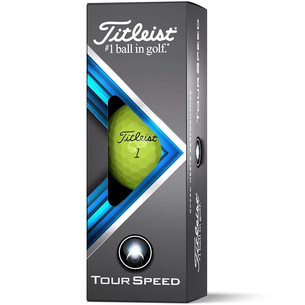 Titleist Tour Speed Golf Balls - Yellow - 12 Pack