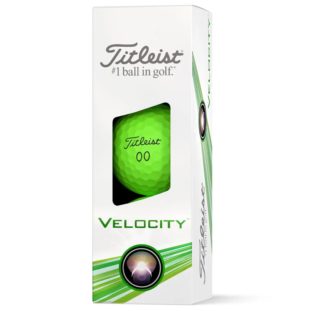 Titleist Velocity Golf Balls - Green - 12 Pack