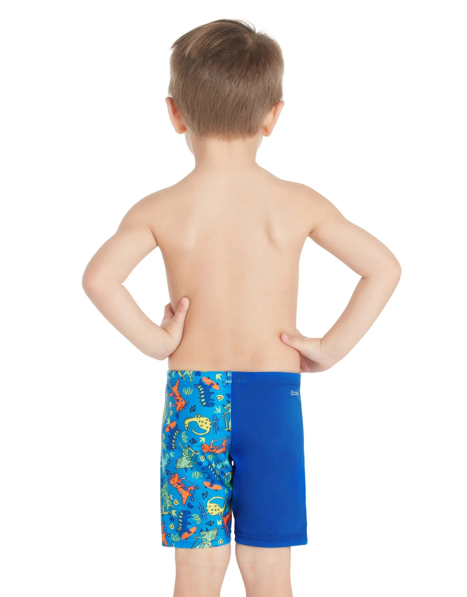 Tots Boys Skaters Mid Swim Jammer - Blue/Multi
