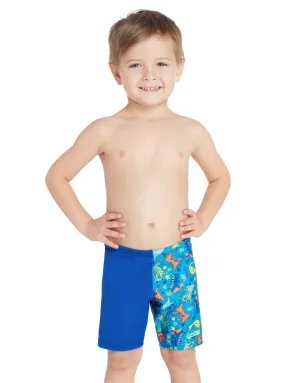 Tots Boys Skaters Mid Swim Jammer - Blue/Multi