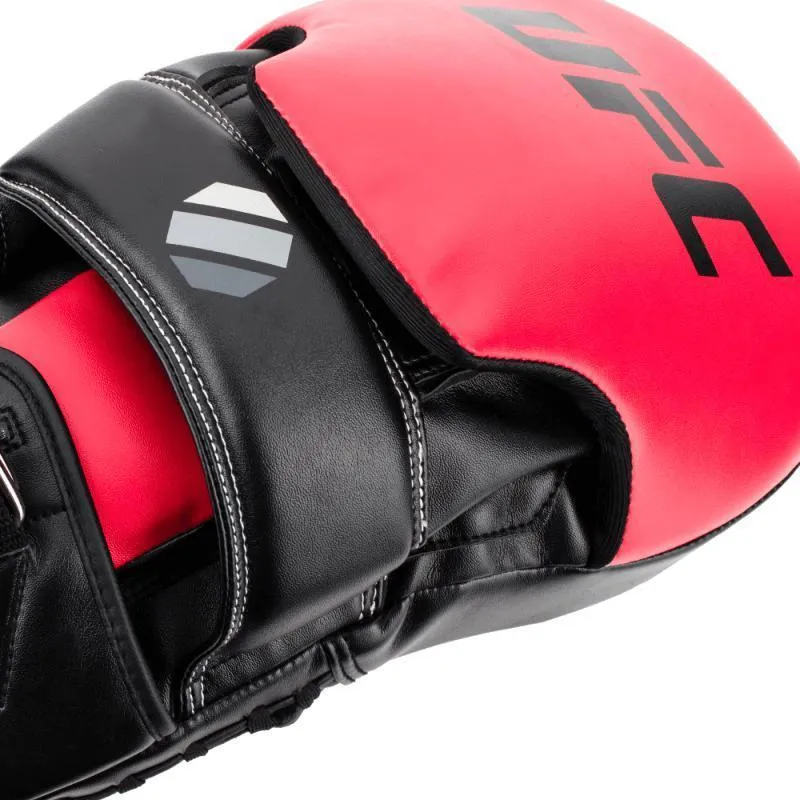 UFC Contender Long Curved Focus Mitts - Black and Red