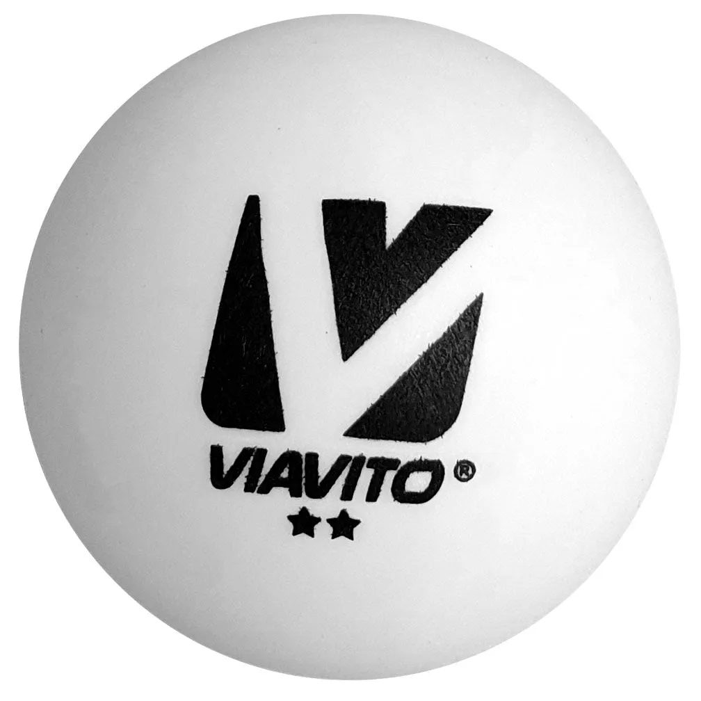 Viavito Club Adept 2 Star Table Tennis Balls - Pack of 6