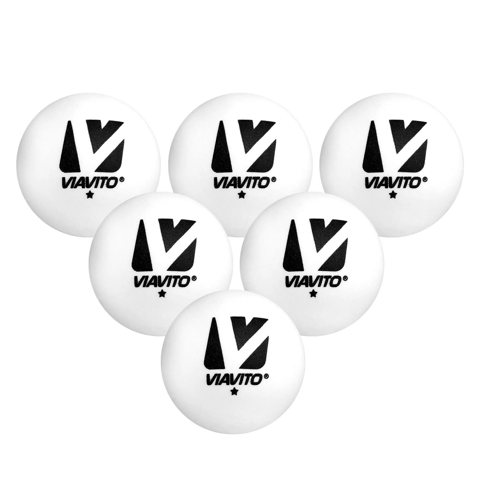 Viavito Surefire 1 Star Table Tennis Balls - Pack of 6