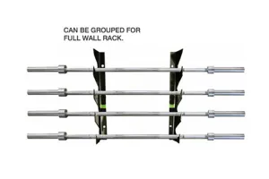Warrior Olympic Bar Wall Rack - Wall-Mounted