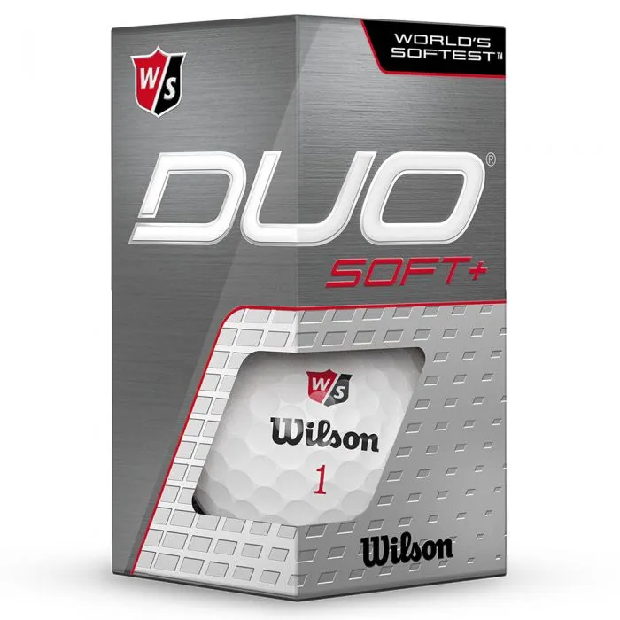 Wilson DUO Soft  Golf Balls - White - Personalised Text