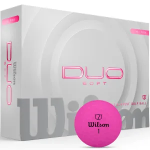 Wilson Staff Duo Soft Golf Balls - Pink - 12 Pack