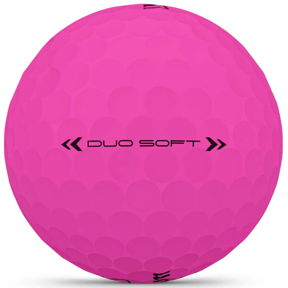 Wilson Staff Duo Soft Golf Balls - Pink - 12 Pack