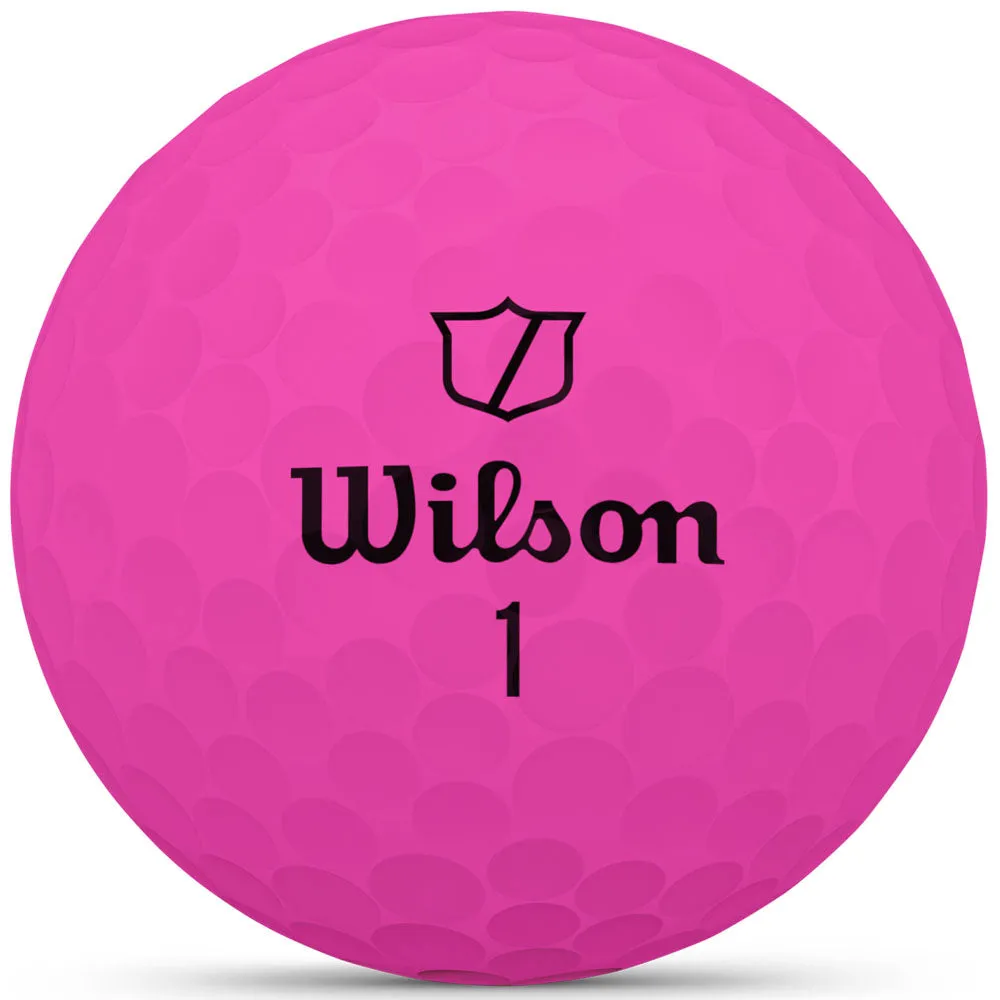 Wilson Staff Duo Soft Golf Balls - Pink - 12 Pack